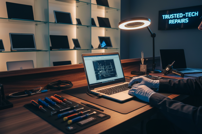 Laptop reparatie en upgrade service workspace